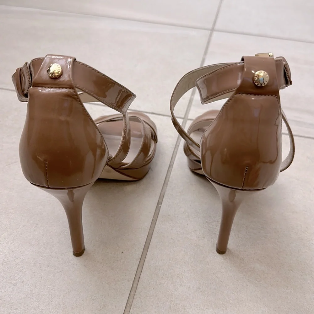 Michael Kors - Nude Strap Platform Heels - Picture 6 of 9